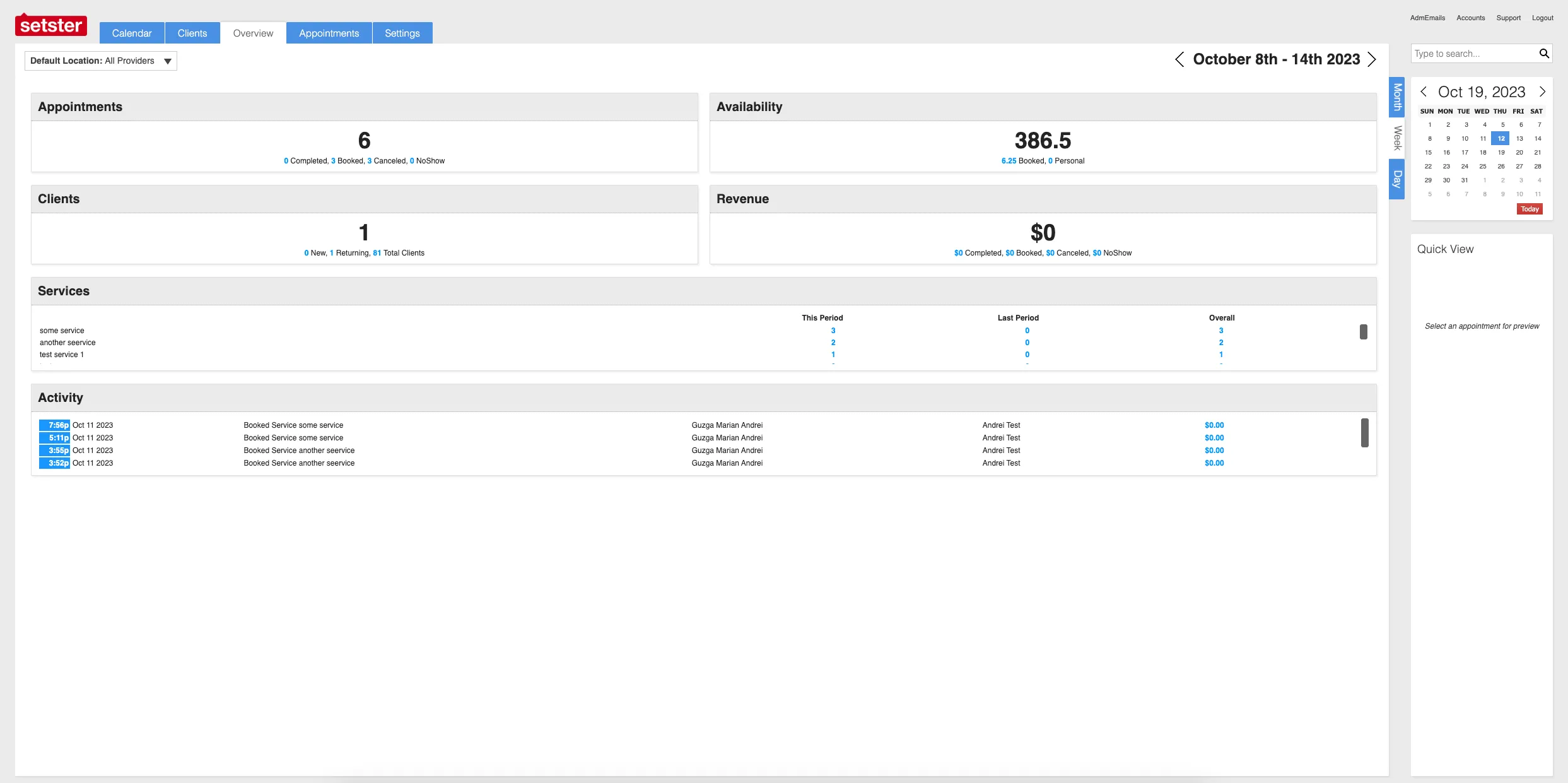 Setster Overview